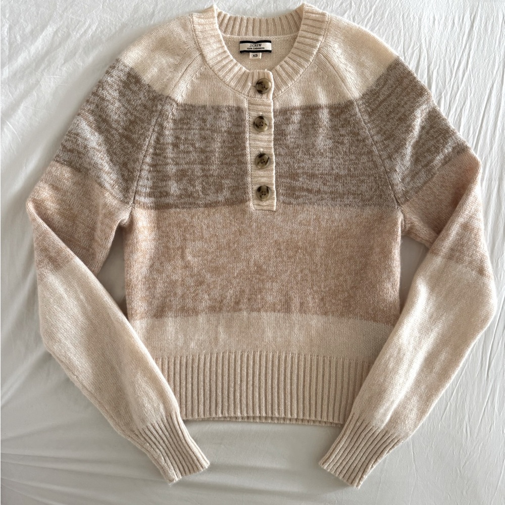 J.crew Colorblock Cashmere Sweater